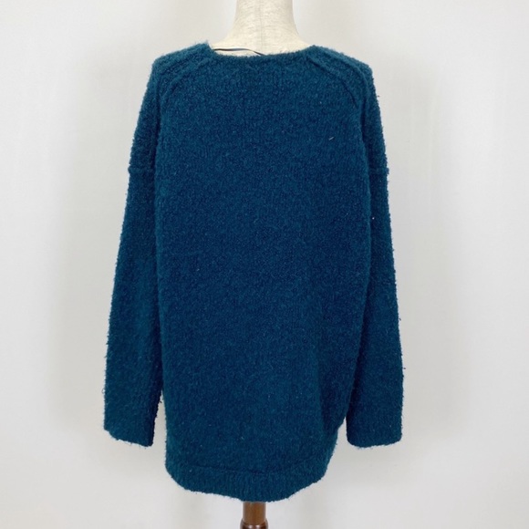 Free People Teal Oversized Sweater - Picture 2 of 6